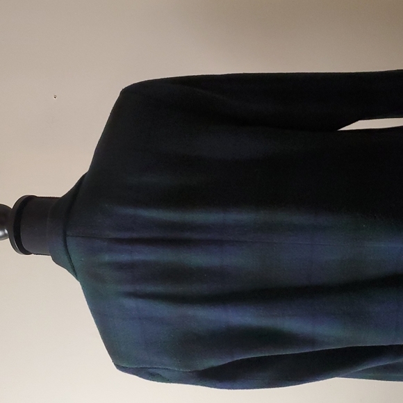 Leslie Stuart vintage  holiday black watch  plaid wool button-down blazer. - Picture 5 of 10